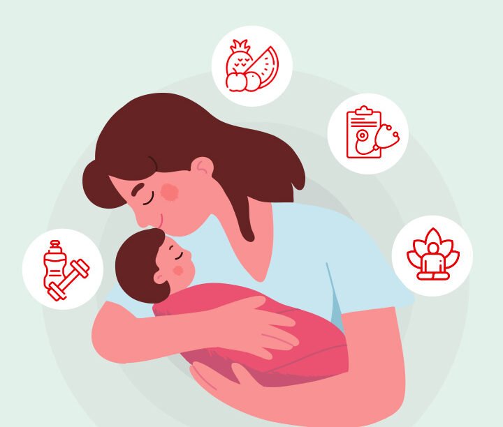 Mother Holding a baby